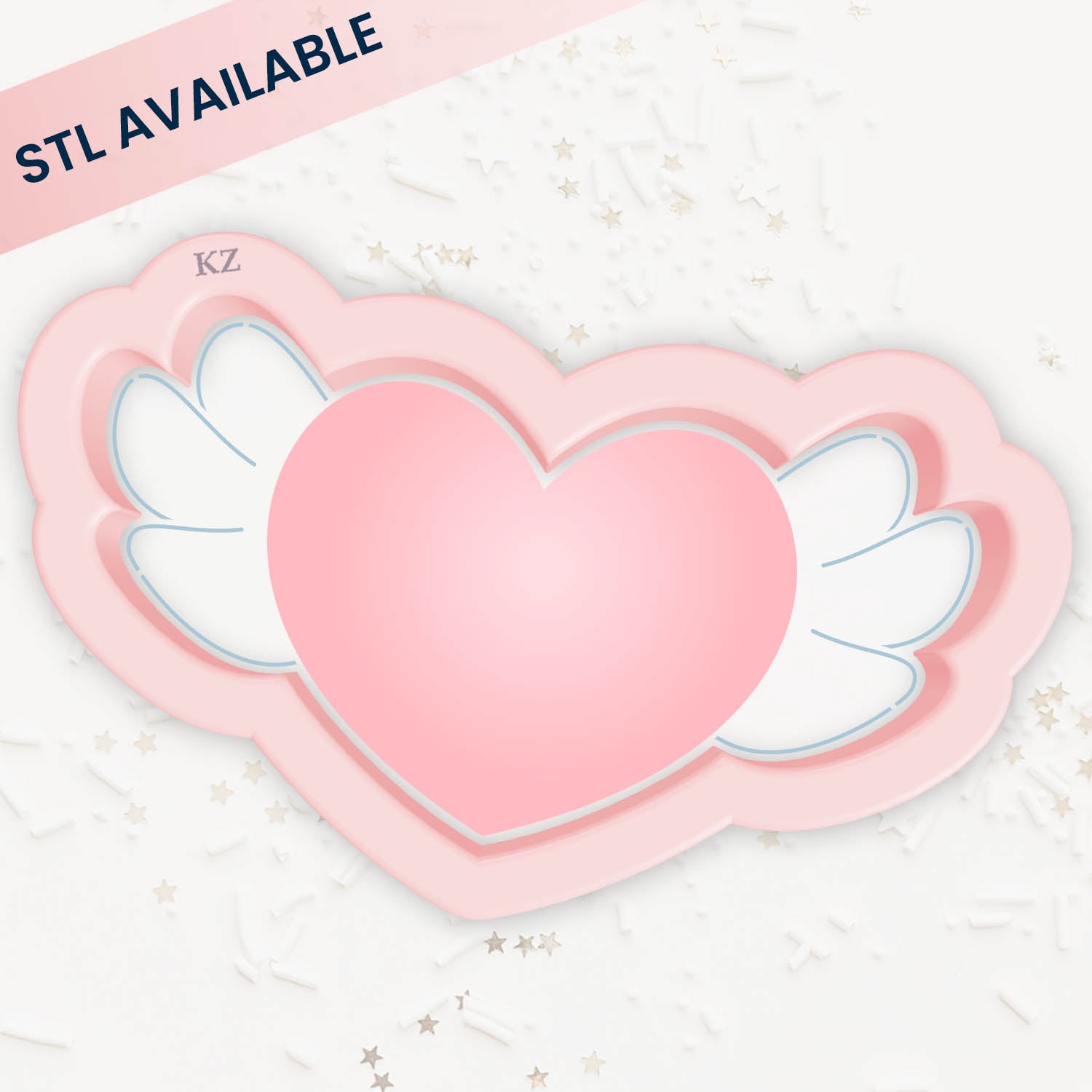 Cookie Cutters Heart With Wings – Cookie Cutter & Stencil Set