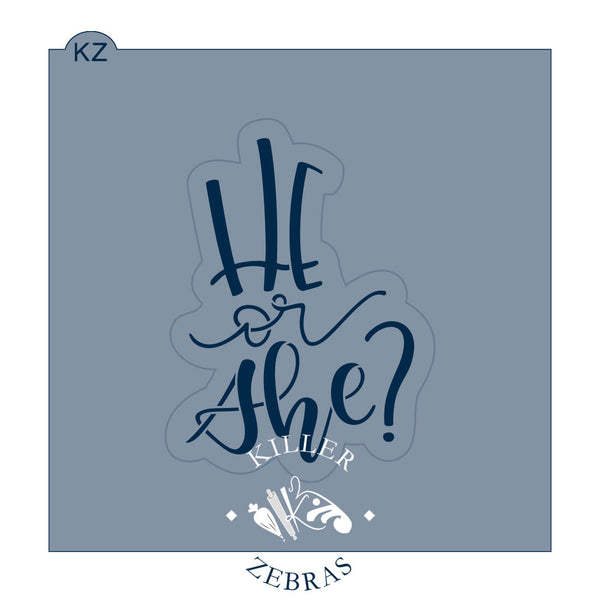 4sisters様オーダー He or She? Cookie Cutter & Stencil Set | Cookie Decorating Set