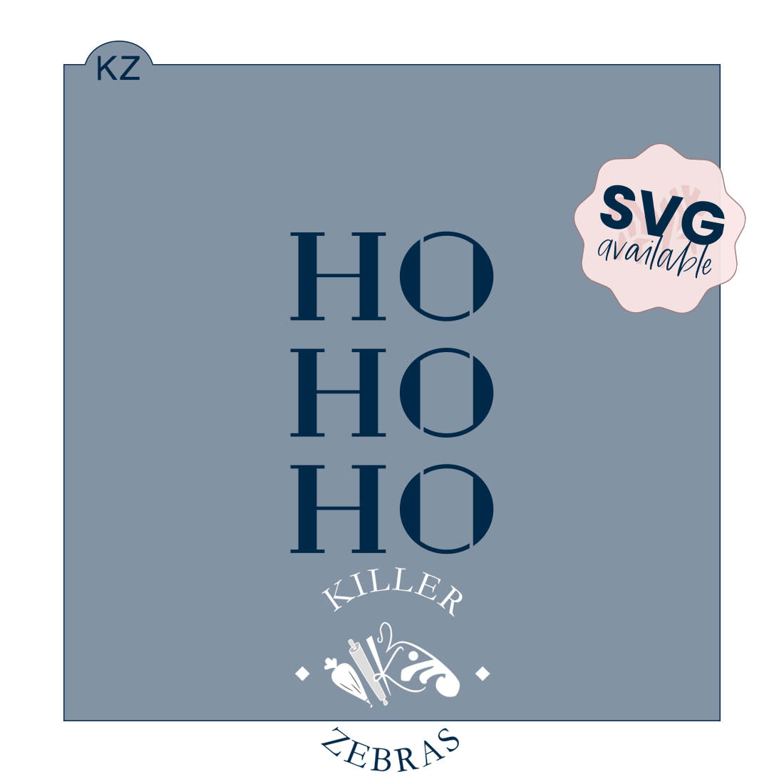5.5 x 5.5 Stencil Ho Ho Ho