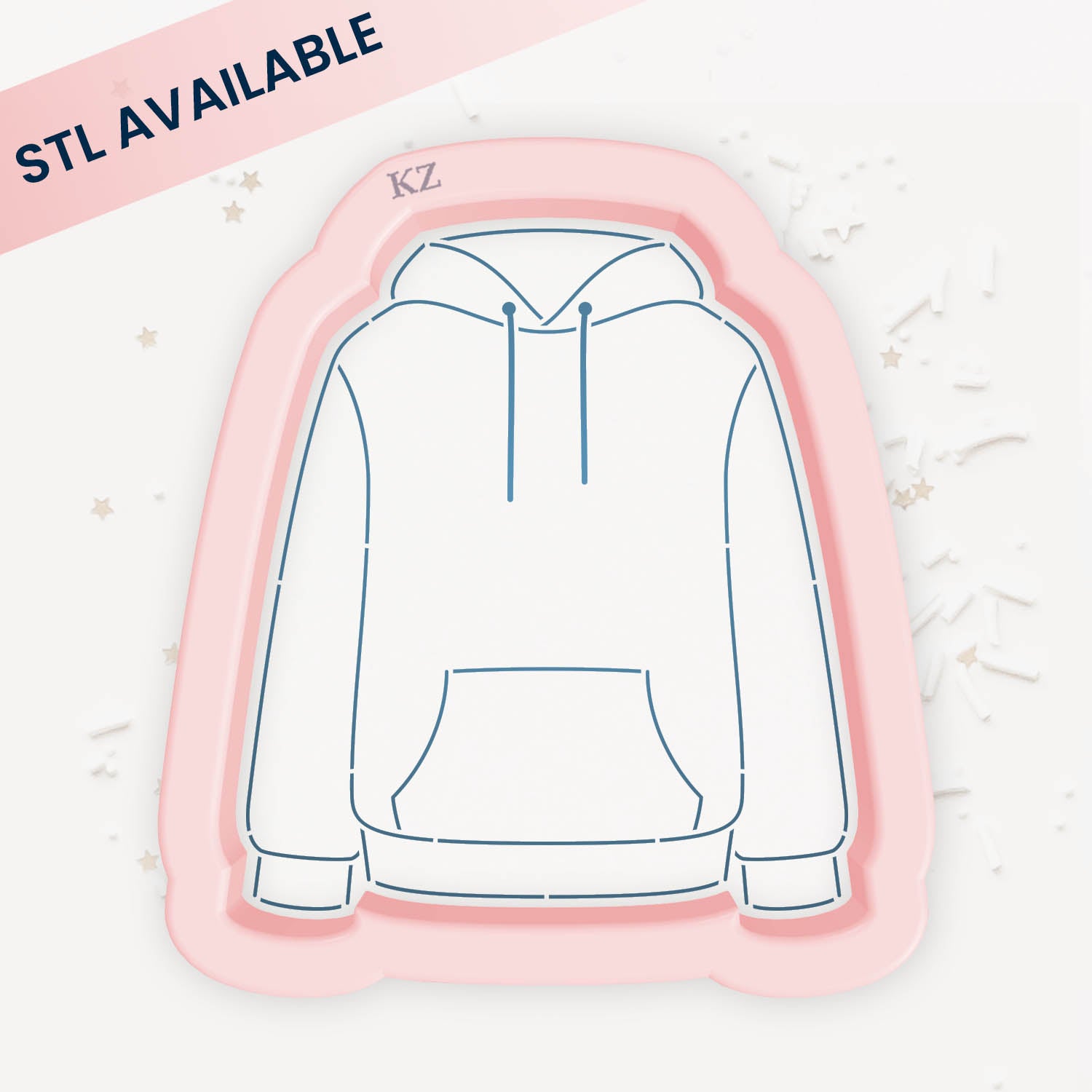 Hoodie Sweatshirt Cookie Cutter & Stencil Set | Cookie Decorating 