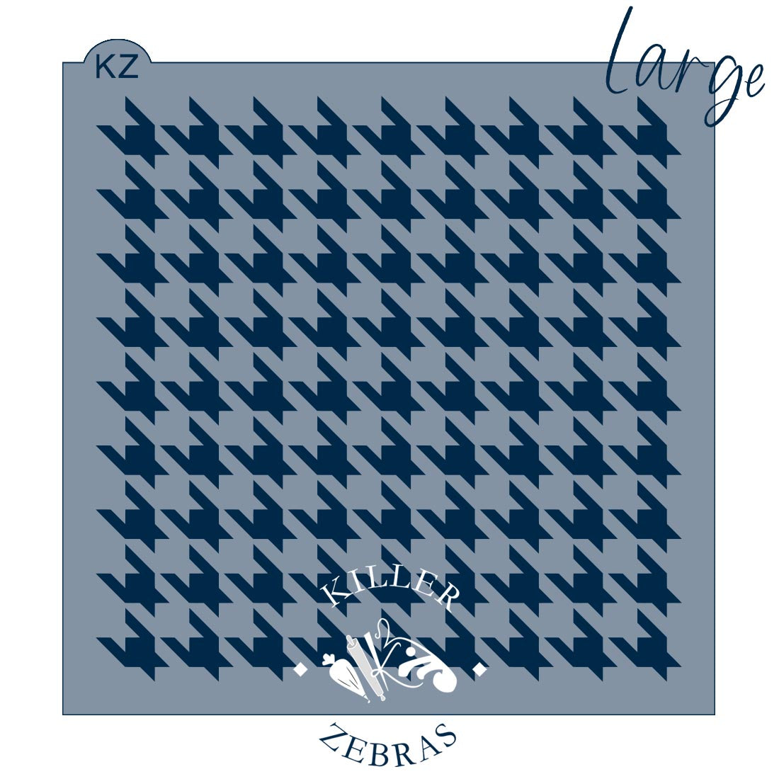 5.5 x 5.5 Stencil Houndstooth Stencil Large