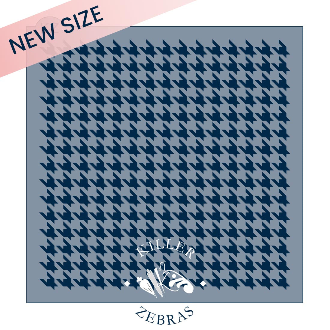 5.5 x 5.5 Stencil Houndstooth Stencil