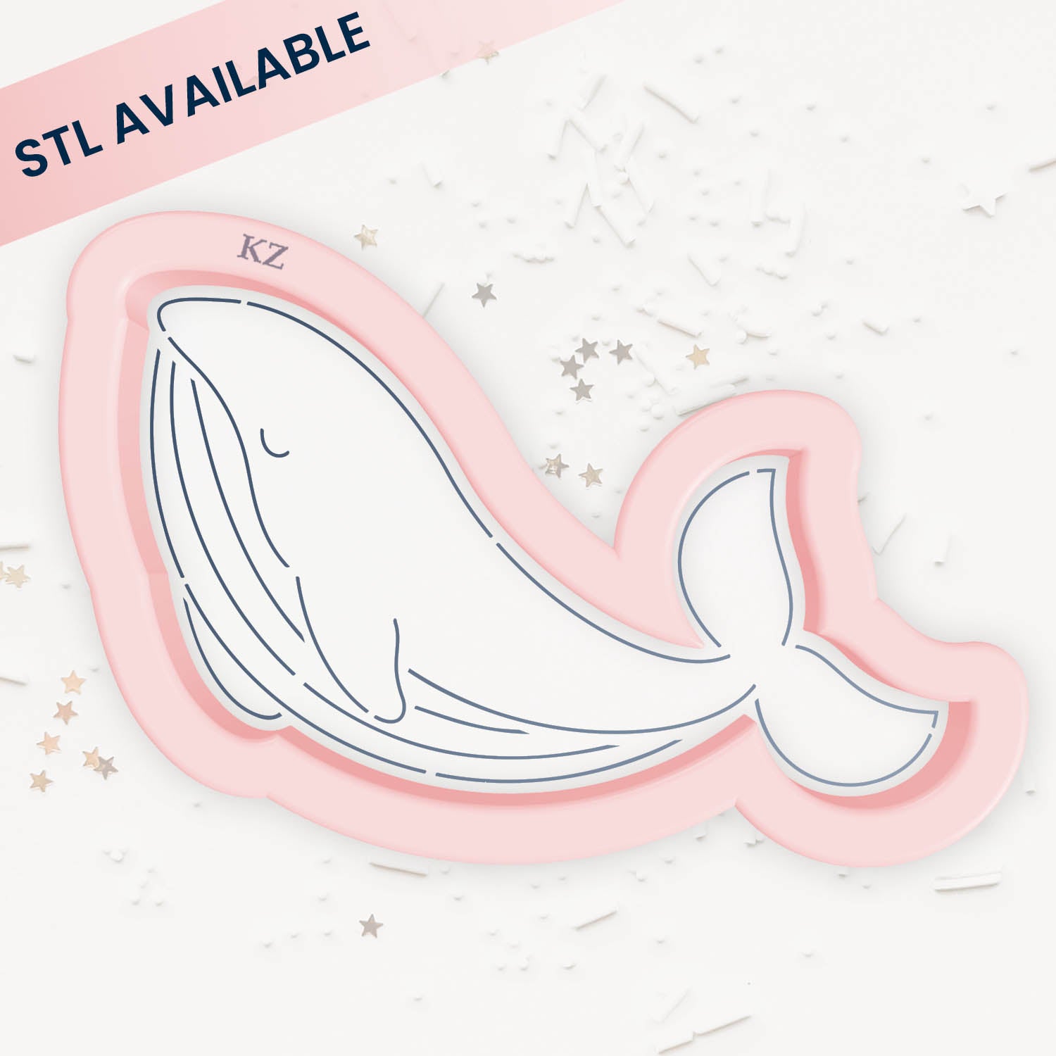 Humpback Whale Cookie Cutter & Stencil Set | Cookie Decorating Set