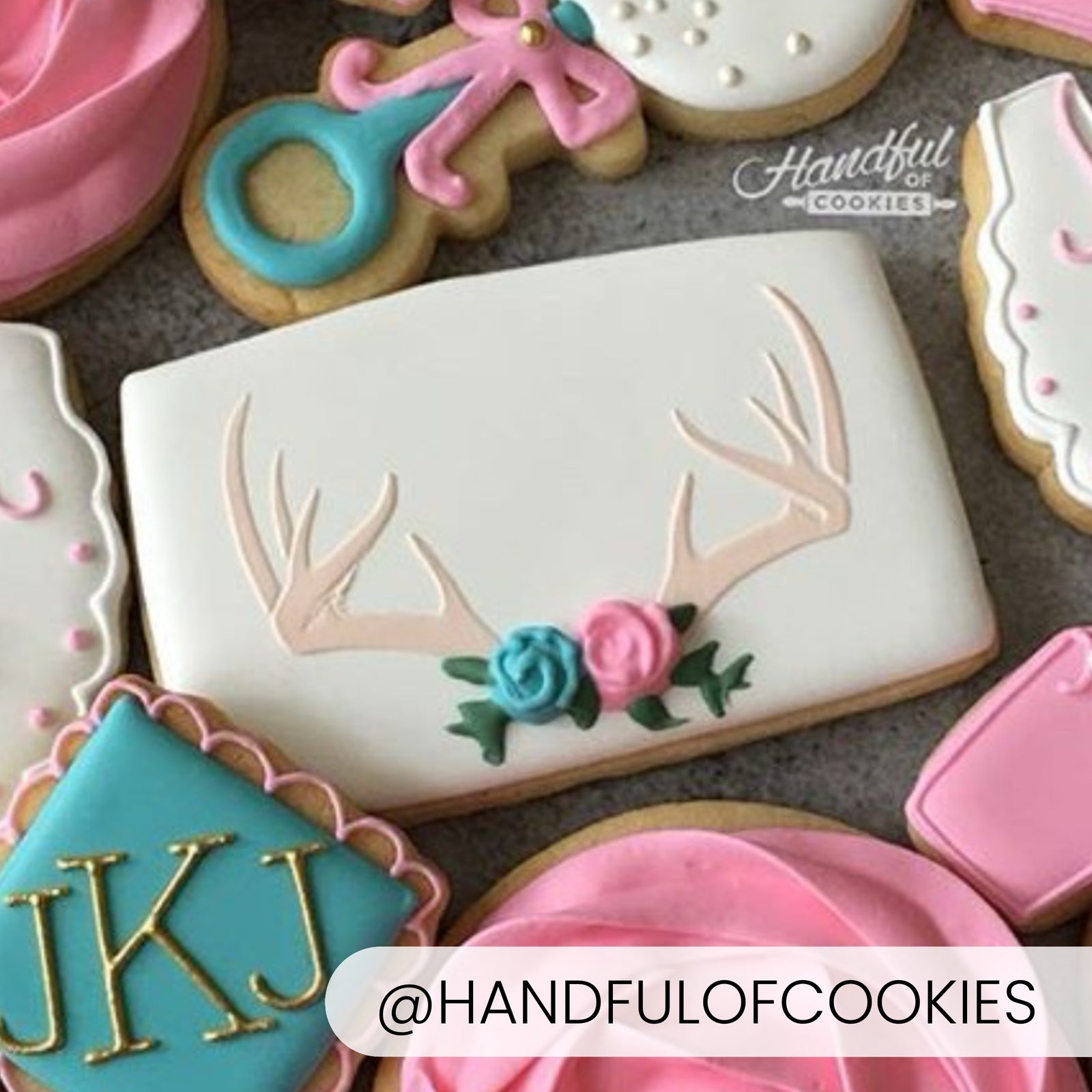 5.5 x 5.5 Stencil Antlers Stencil