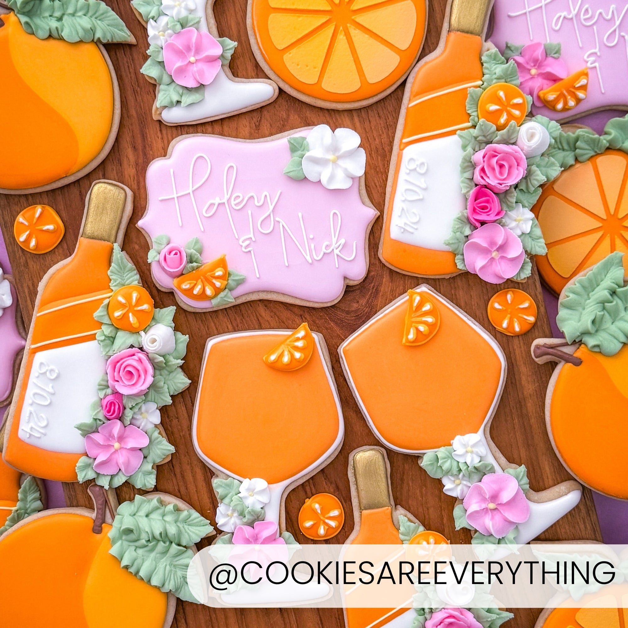 Cookie Cutters Wine Glass Floral Cutter/Stencil