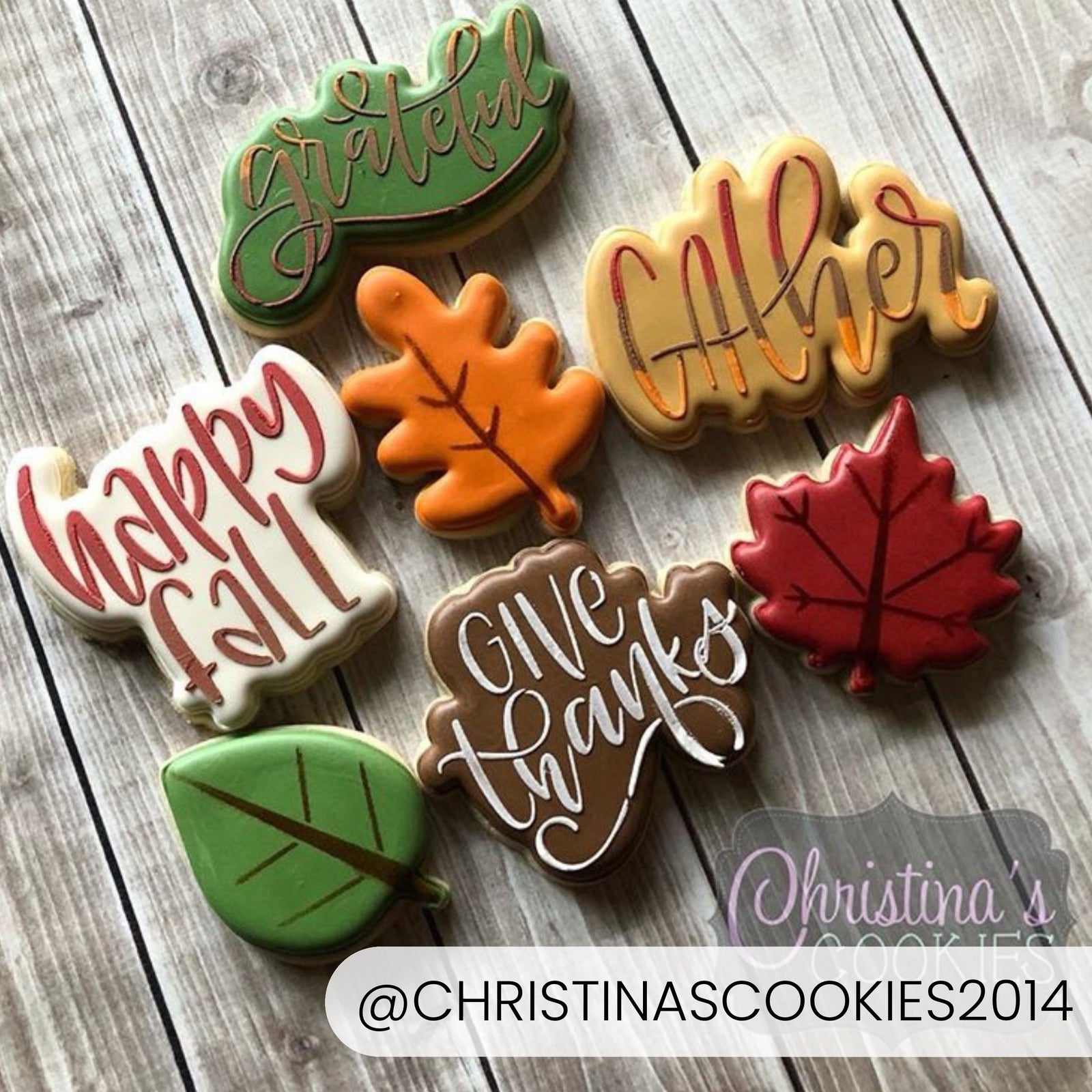 Give Thanks (Style 1) – Cookie Cutter & Stencil Set