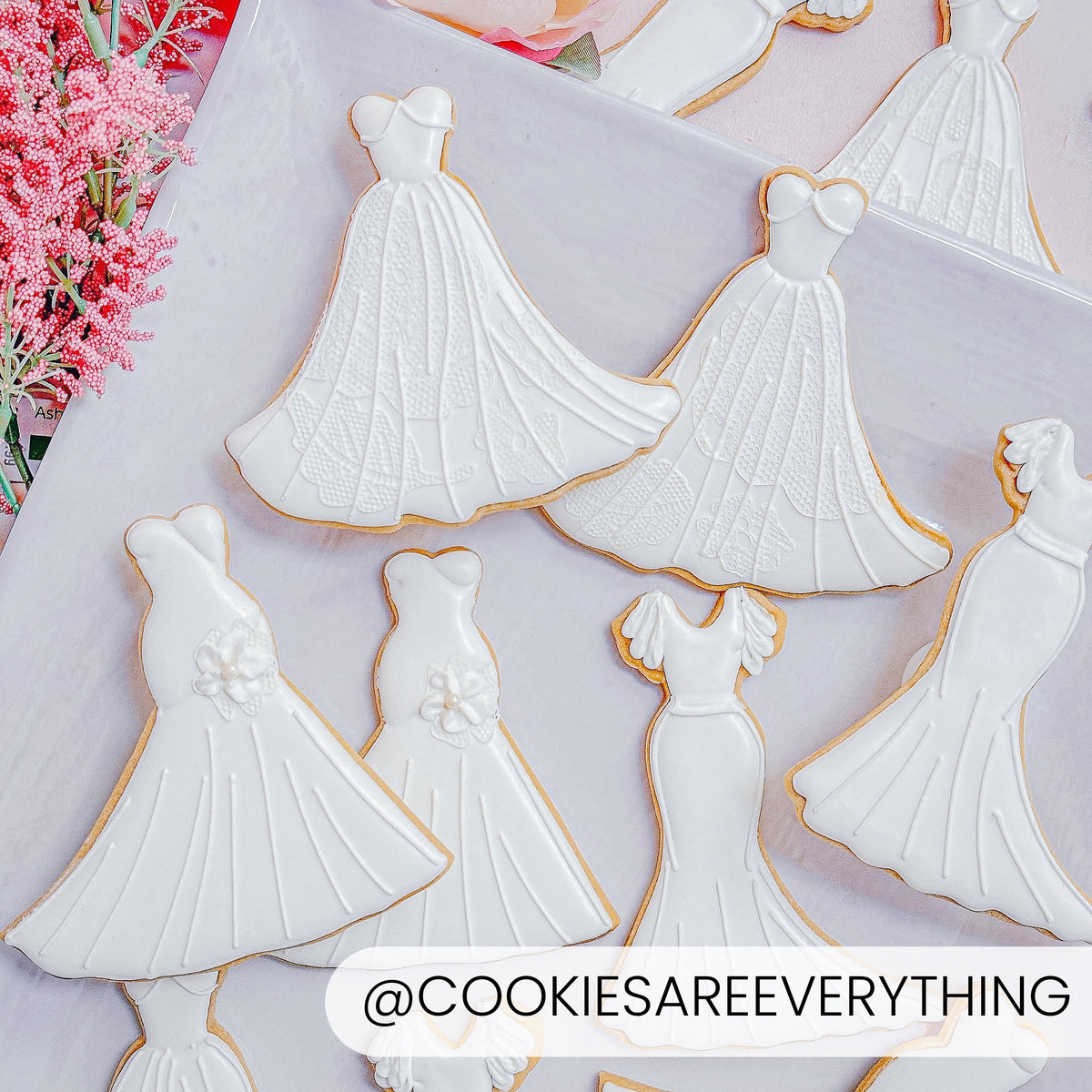 The Ginger Wedding Dress – Cookie Cutter &amp; Stencil Set
