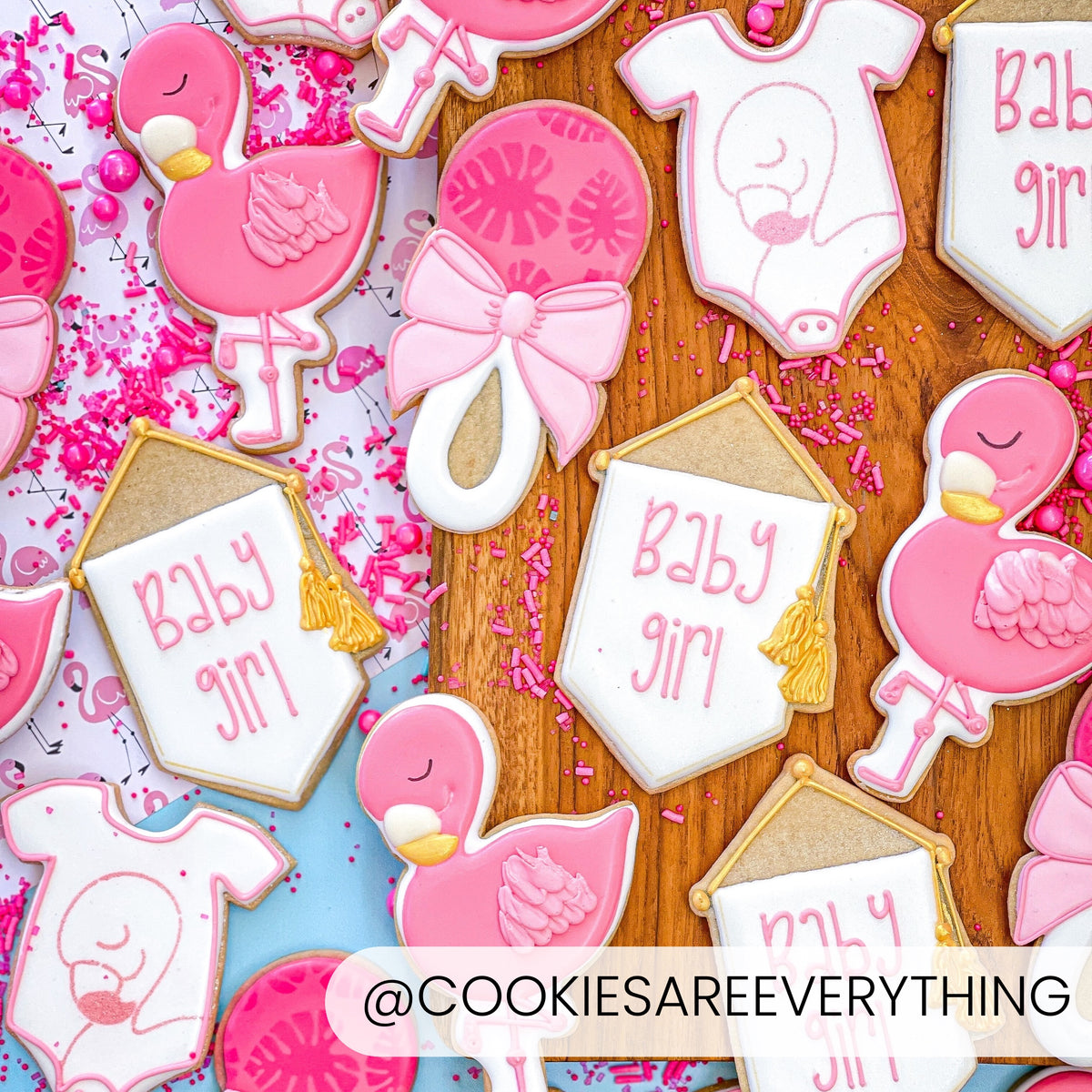 Rattle with Bow – Cookie Cutter &amp; Stencil Set