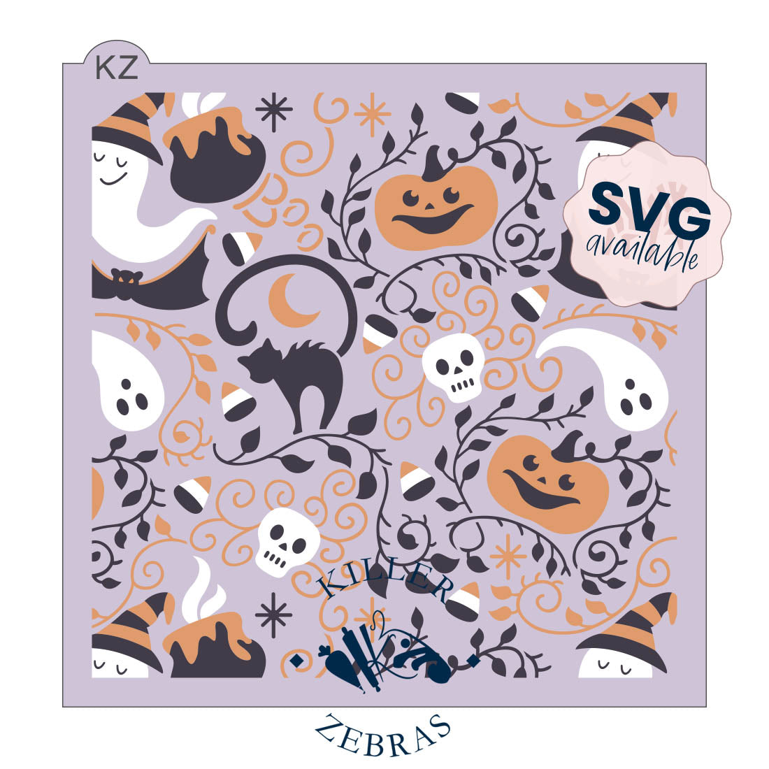 5.5 x 5.5 Stencil I Put a Spell on You 3 Part Stencil