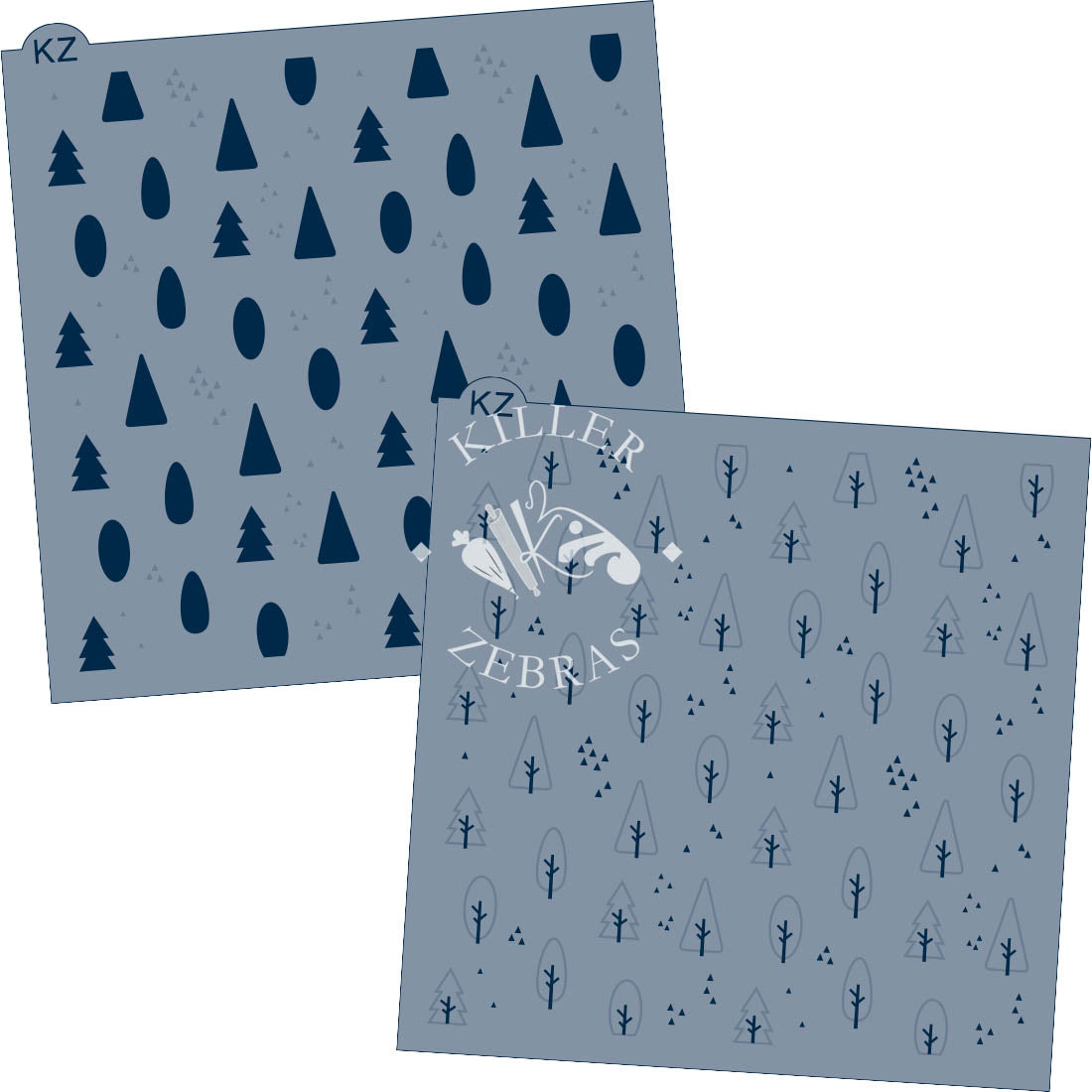 5.5 x 5.5 Stencil Into the Woods – Layered Cookie Stencil