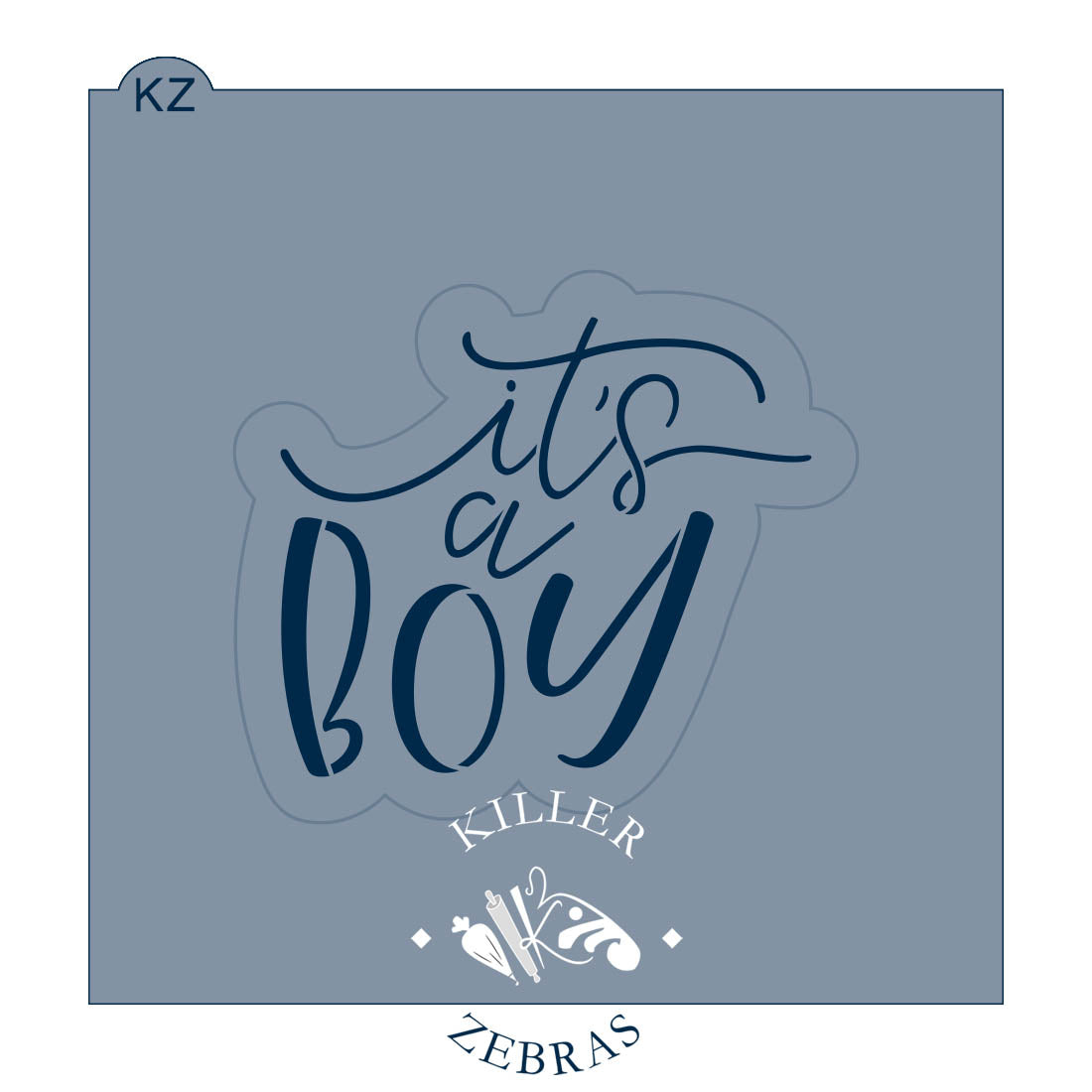 Cookie Cutters It's A Boy Hand Lettered