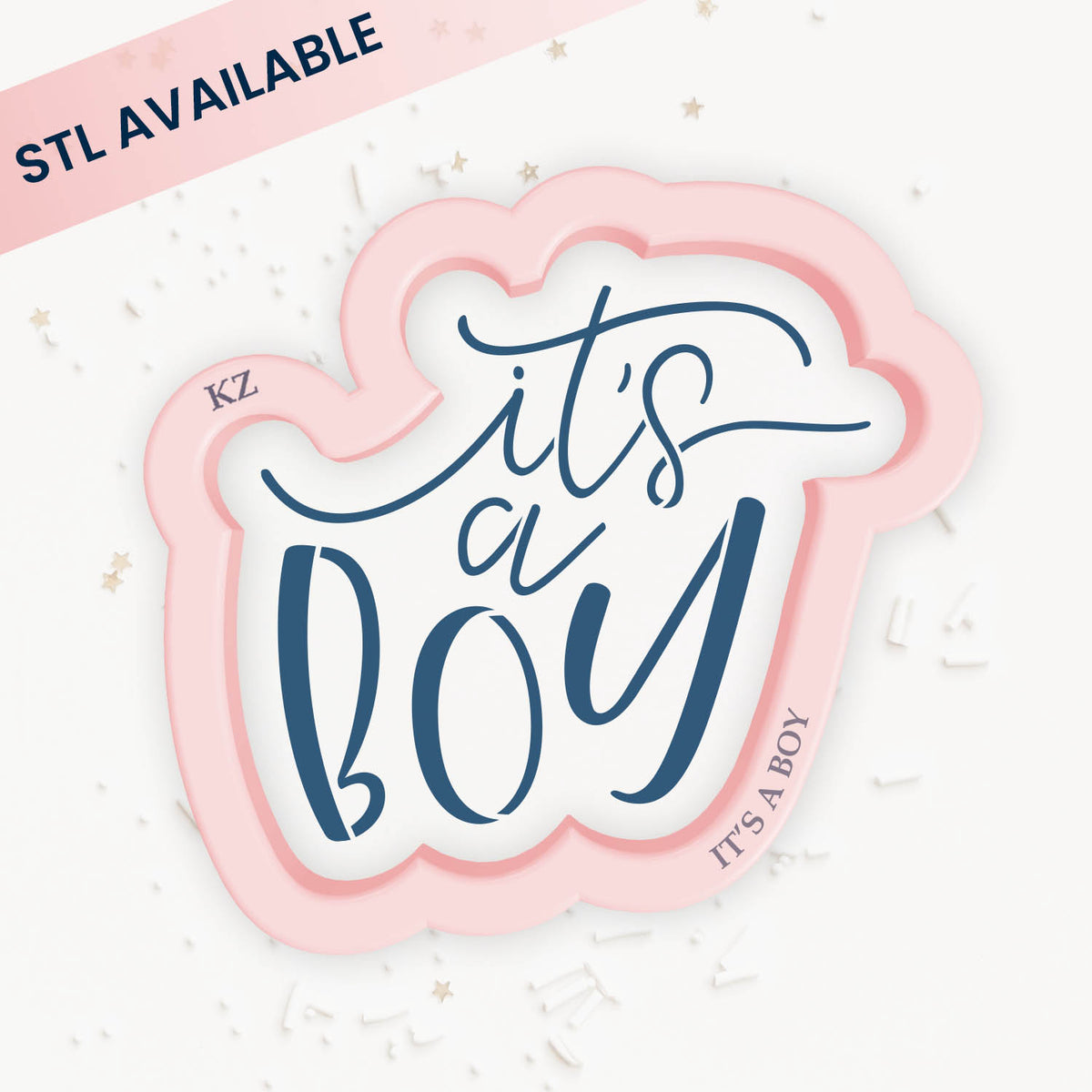 Cookie Cutters It's A Boy Hand Lettered