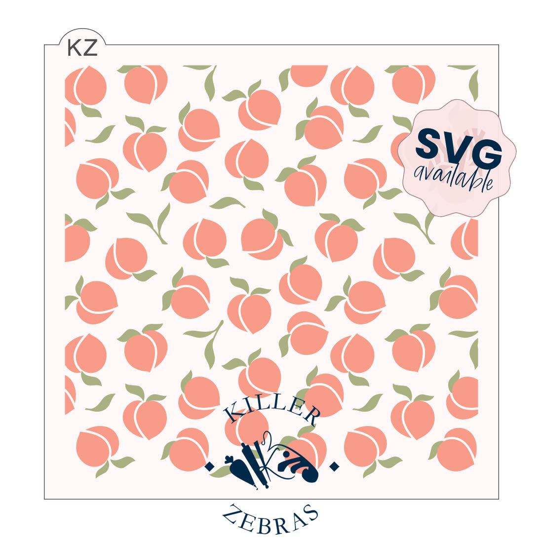 5.5 x 5.5 Stencil Just Peachy – Layered Cookie Stencil