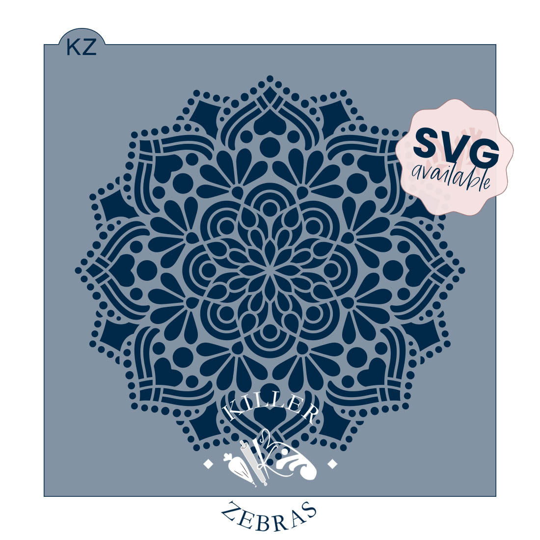 5.5 x 5.5 Stencil Lace Medallion Stencil