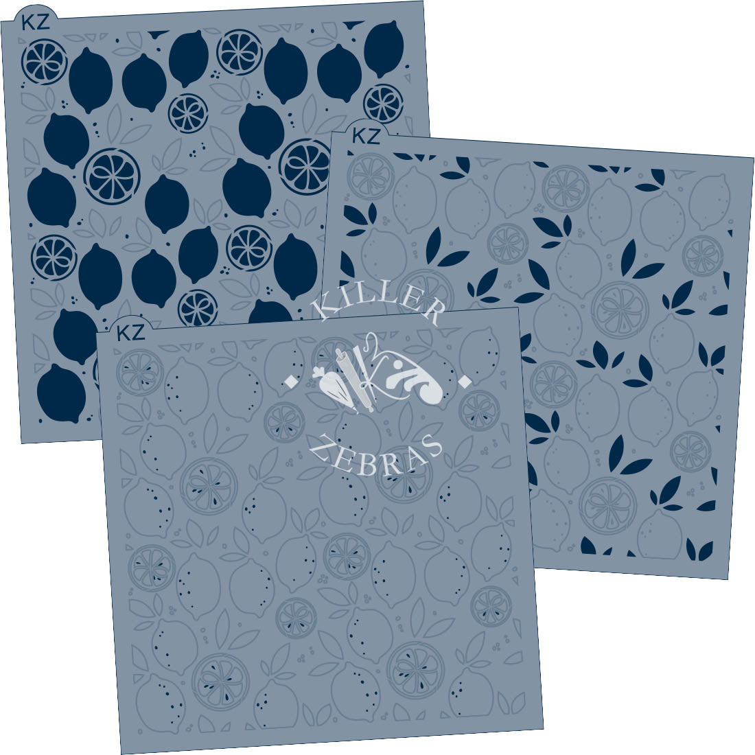 5.5 x 5.5 Stencil Lemon Squeeze – Layered Cookie Stencil