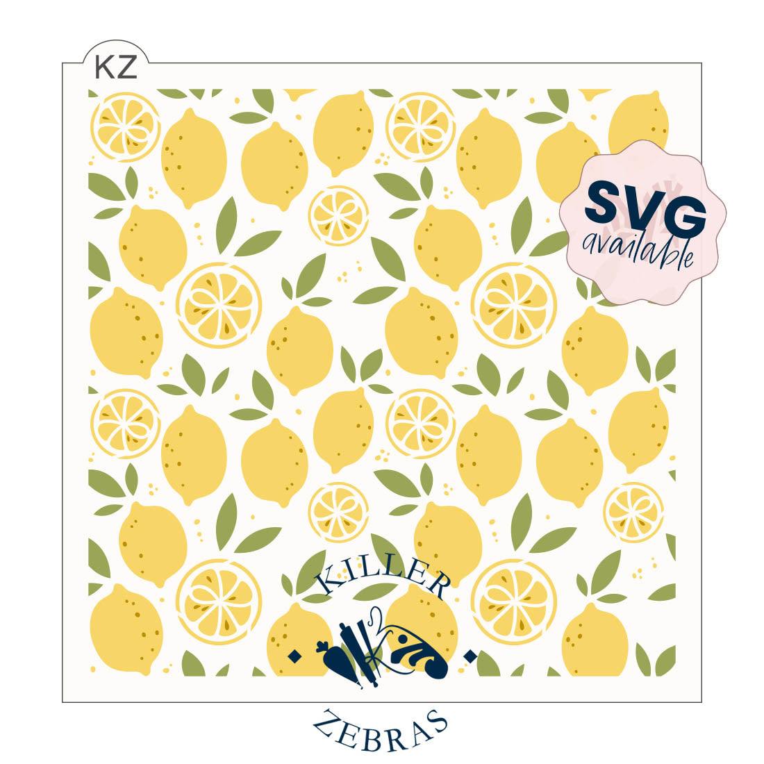 5.5 x 5.5 Stencil Lemon Squeeze – Layered Cookie Stencil
