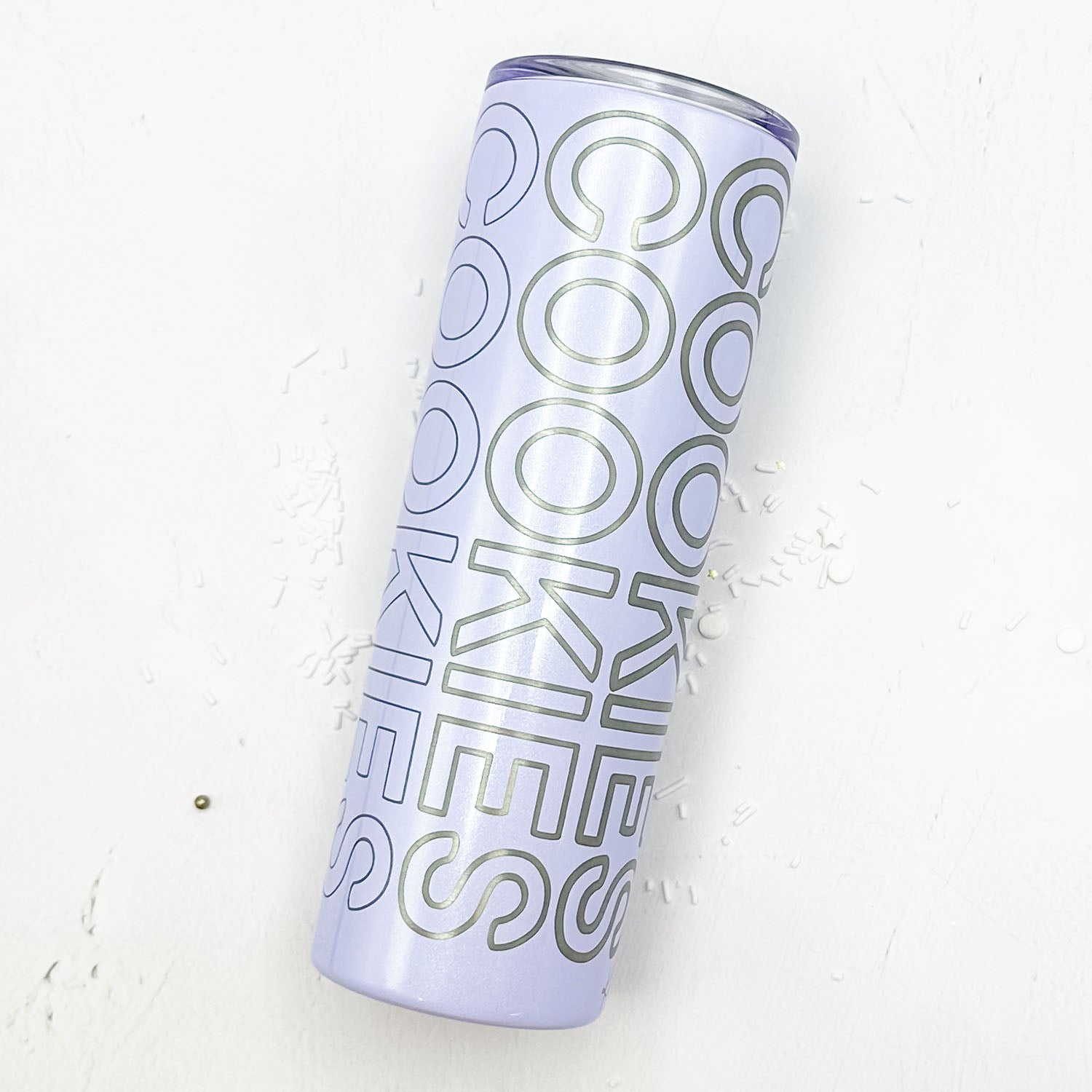 Lilac Glitter Stainless Steel 20 oz. Tumbler