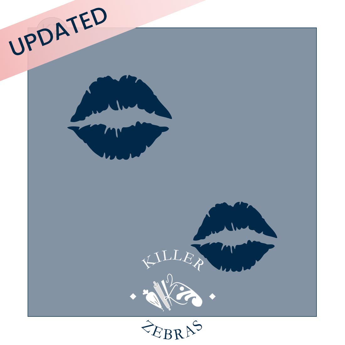 5.5 x 5.5 Stencil Lipstick Kiss