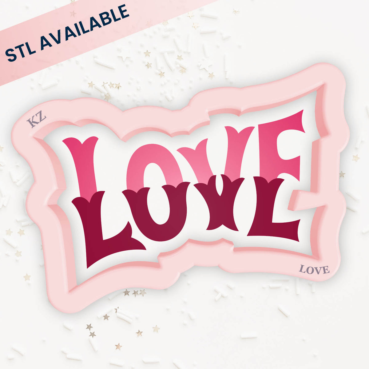 Cookie Cutters Love (Style 2) – Cookie Cutter &amp; Stencil Set