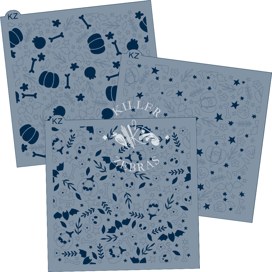 5.5 x 5.5 Stencil Lovely Bones 3 Part Stencil