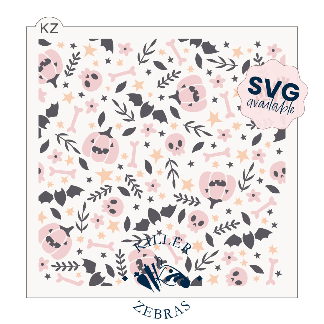 5.5 x 5.5 Stencil Lovely Bones 3 Part Stencil