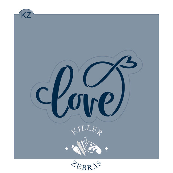 LOVE様オーダー Love (Style 1) Cookie Cutter & Stencil Set | Cookie Decorating Set