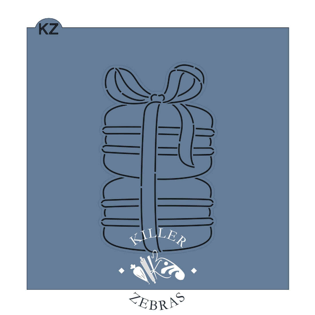 Cookie Cutters Macarons with Bow Cutter/Stencil