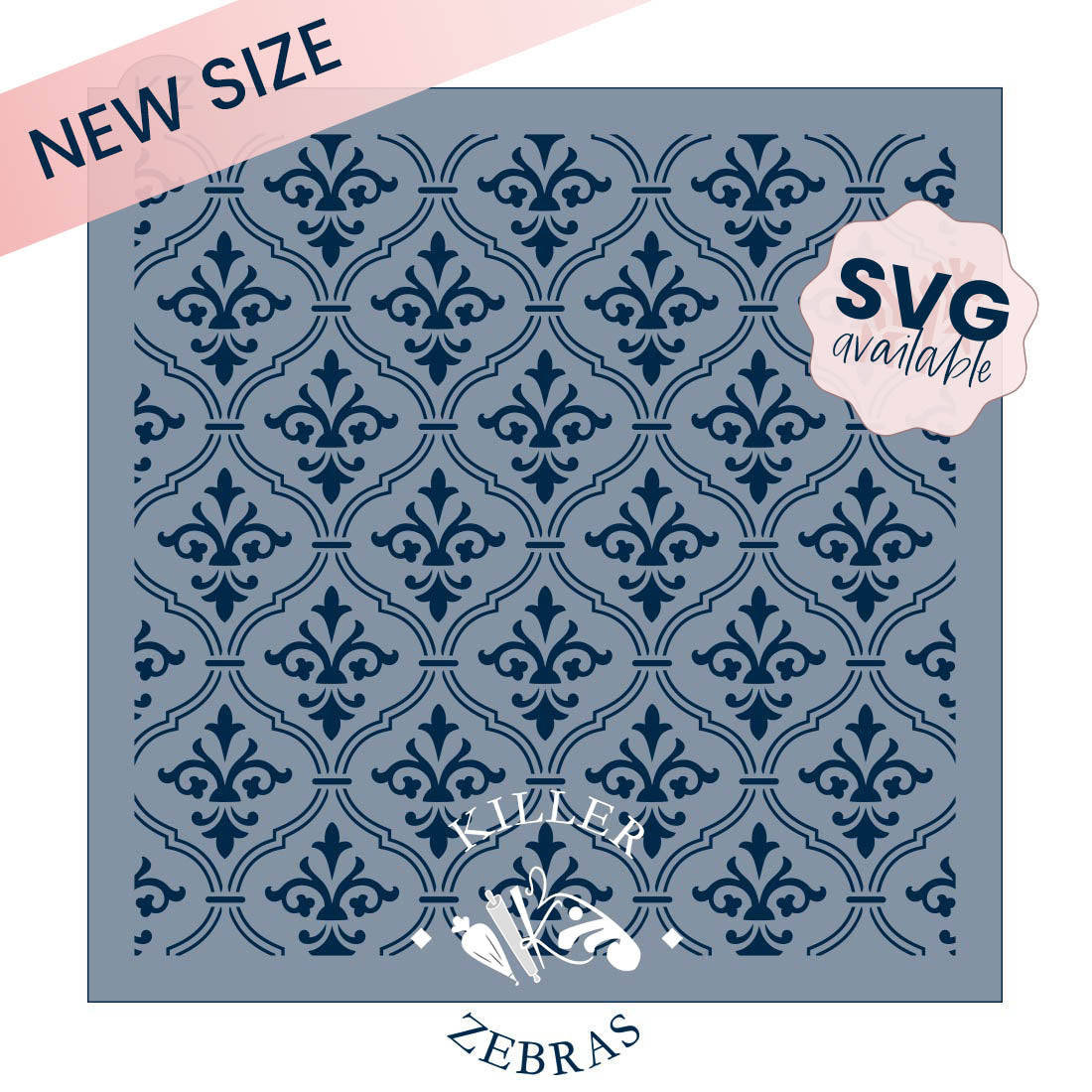 5.5 x 5.5 Stencil Mediterranean Tile Stencil Digital SVG Download