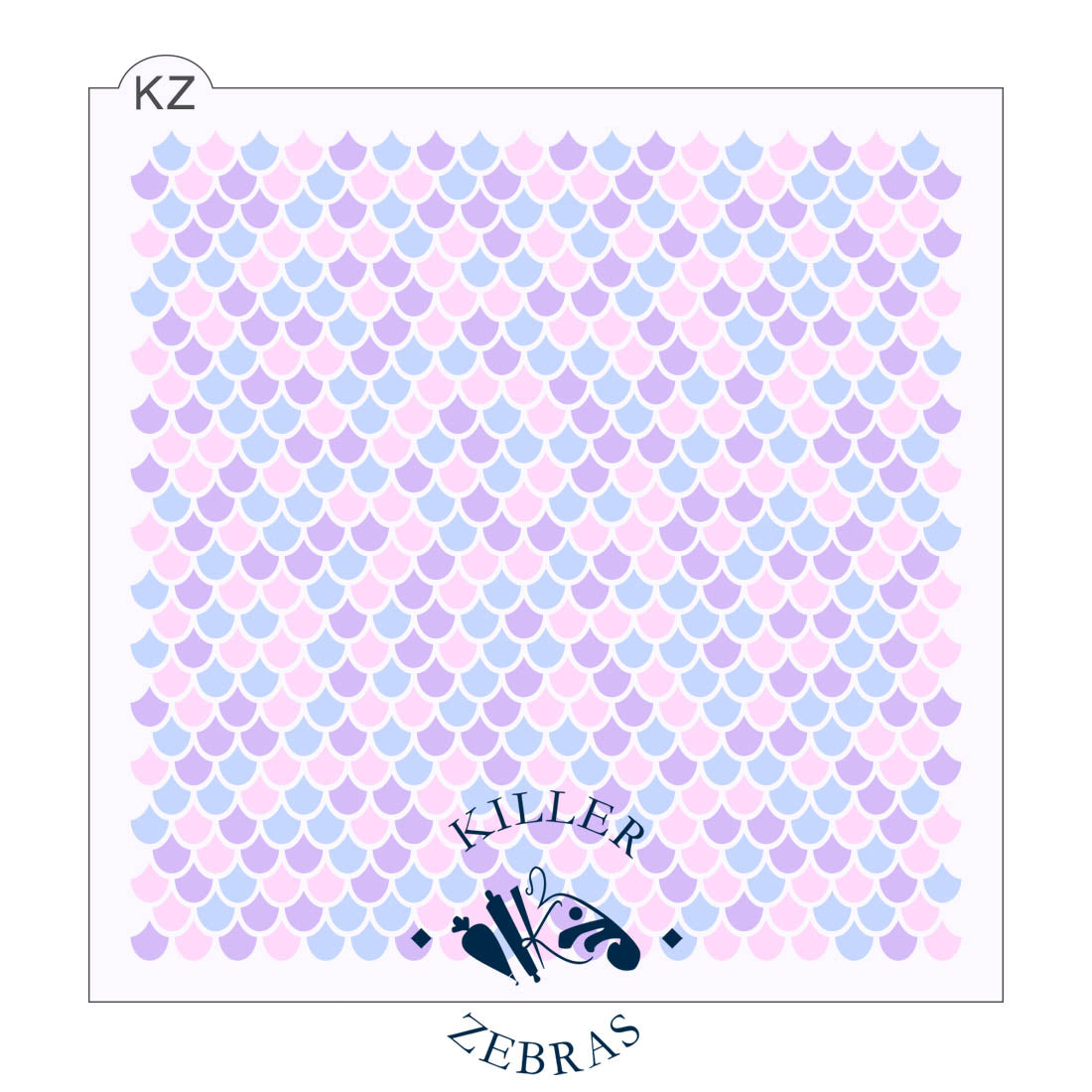 5.5 x 5.5 Stencil Mermaid 3 Part Stencil