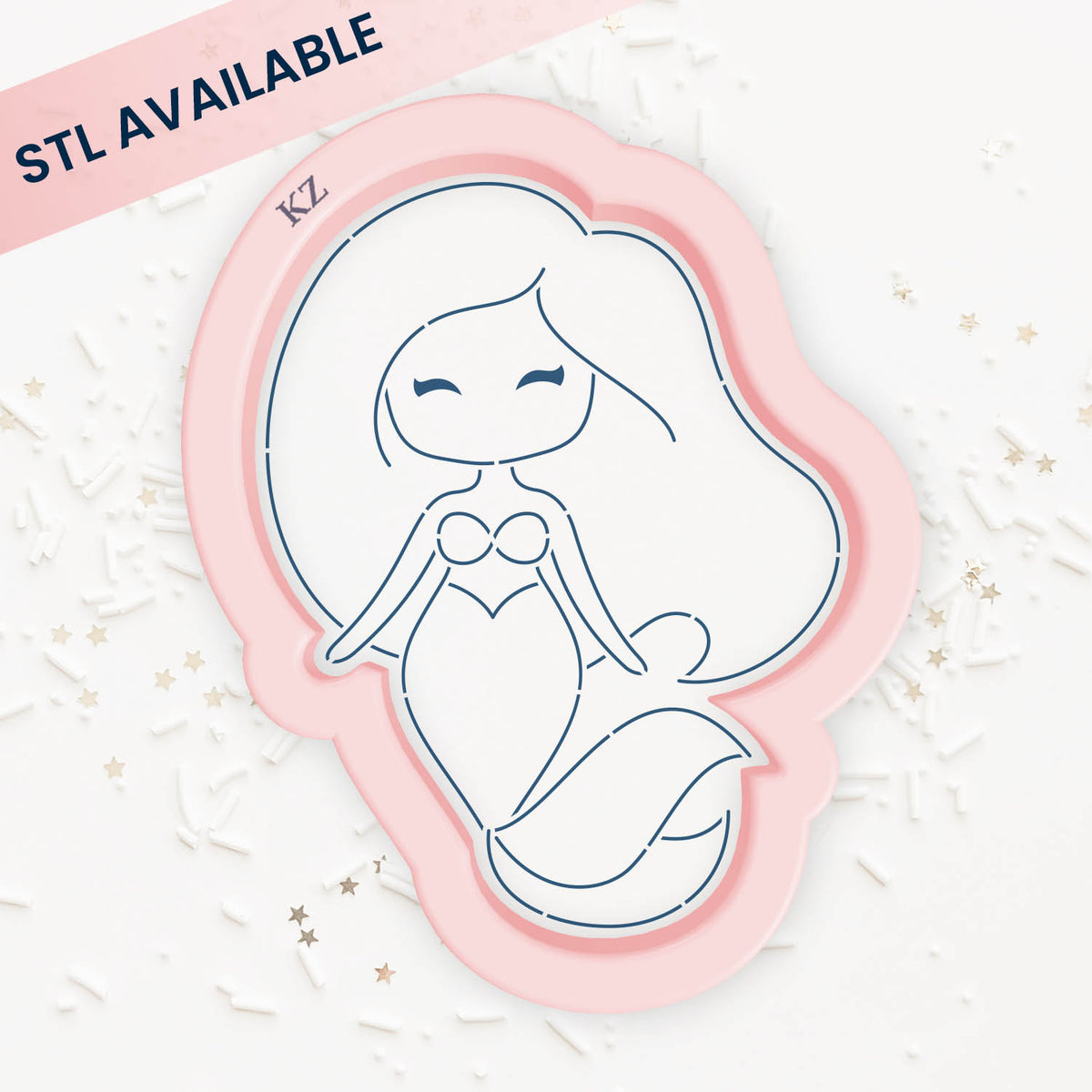 Cookie Cutters Mermaid (Style 1) Cutter/Stencil