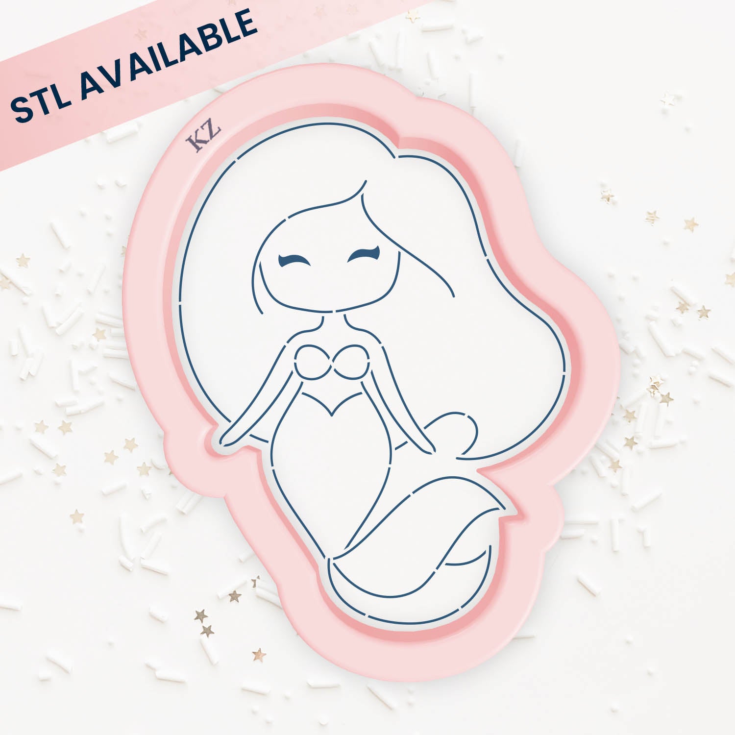 Cookie Cutters Mermaid (Style 1) Cutter/Stencil
