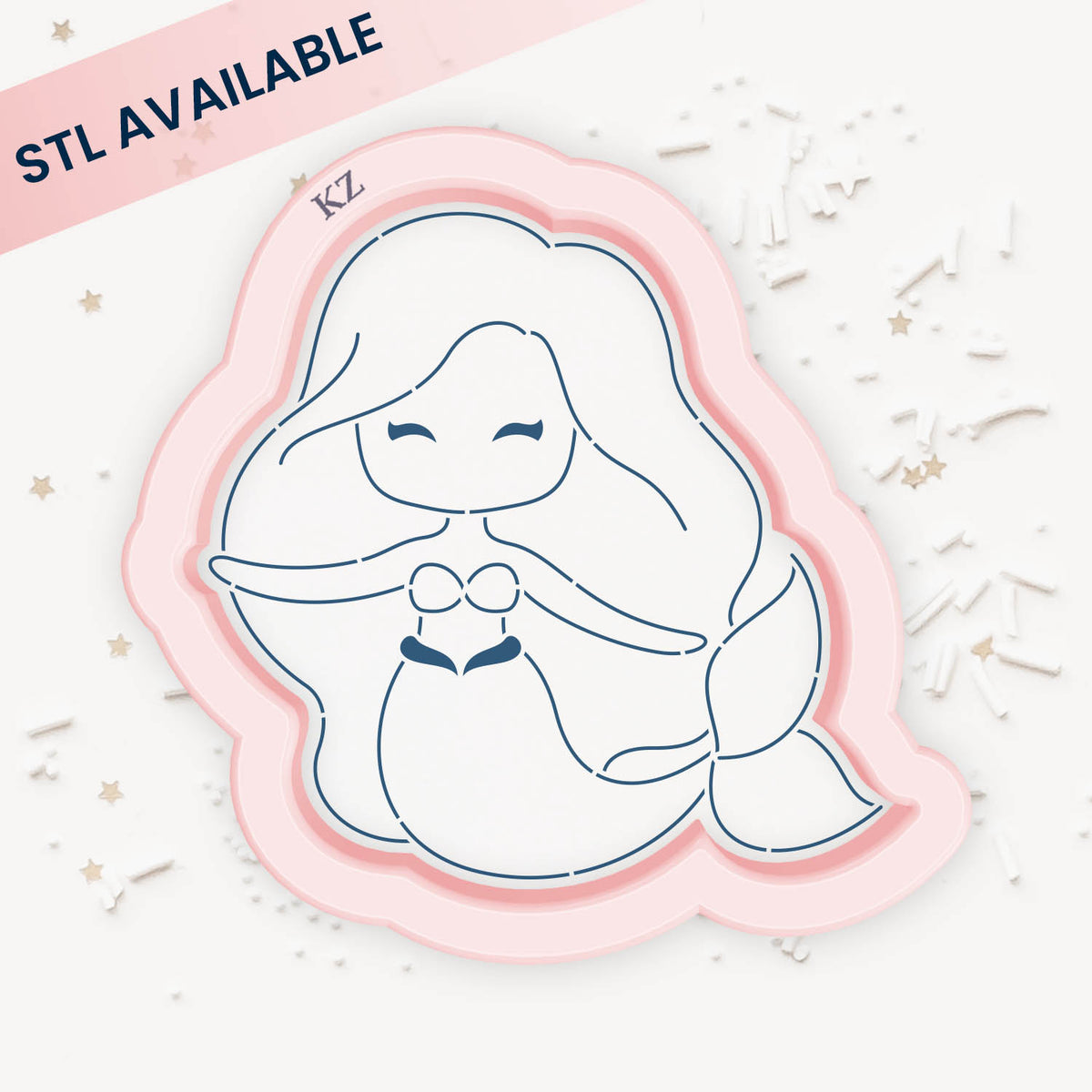 Cookie Cutters Mermaid (Style 2) Cutter/Stencil