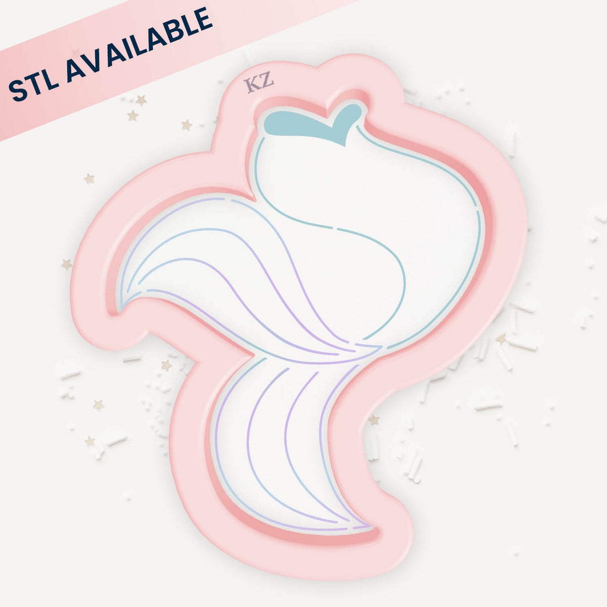 Cookie Cutters Mermaid Tail Cutter/Stencil