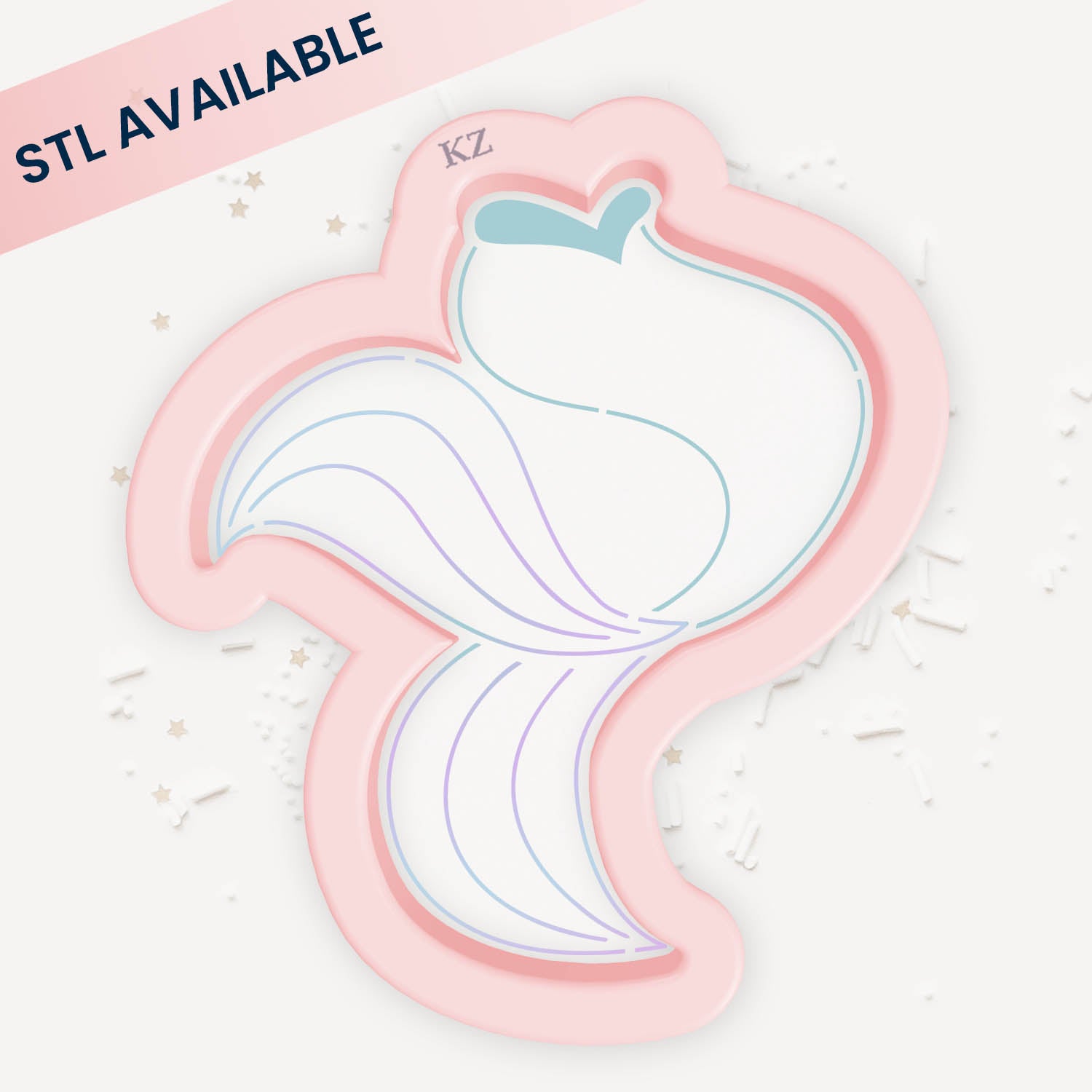 Cookie Cutters Mermaid Tail Cutter/Stencil