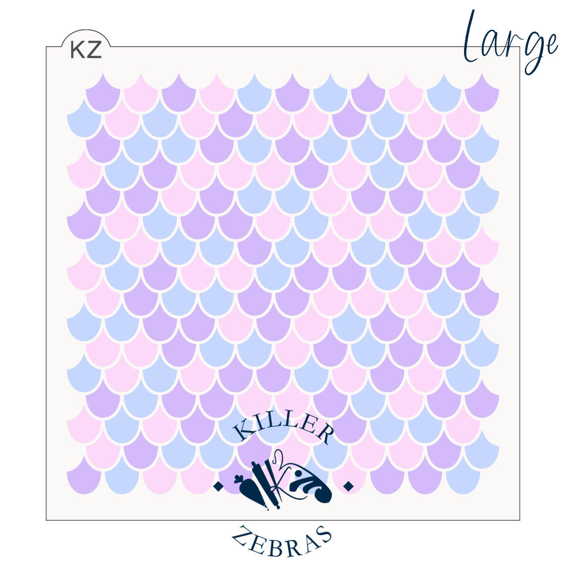 5.5 x 5.5 Stencil Mermaid – Layered Cookie Stencil