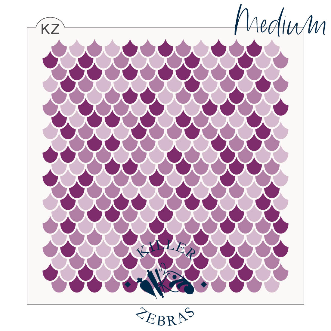 5.5 x 5.5 Stencil Mermaid – Layered Cookie Stencil