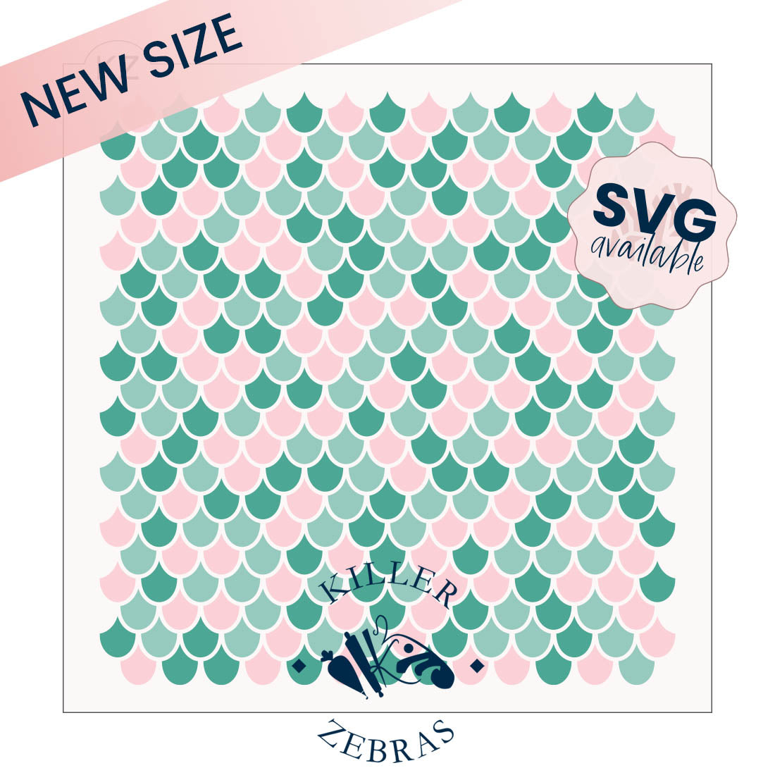 5.5 x 5.5 Stencil Mermaid – Layered Cookie Stencil