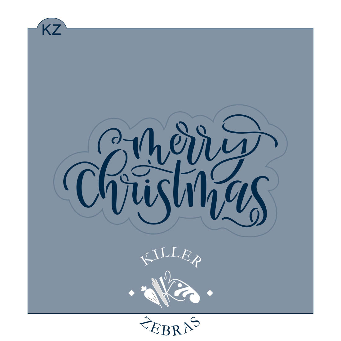 Cookie Cutters Merry Christmas (Style 1) Hand Lettered