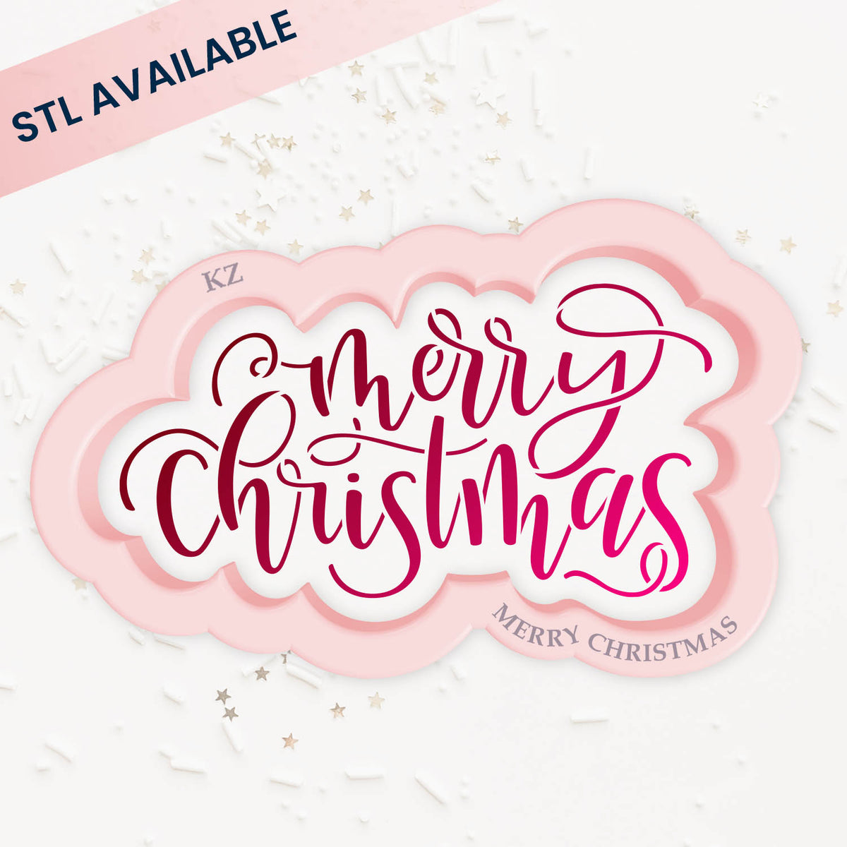 Cookie Cutters Merry Christmas (Style 1) Hand Lettered