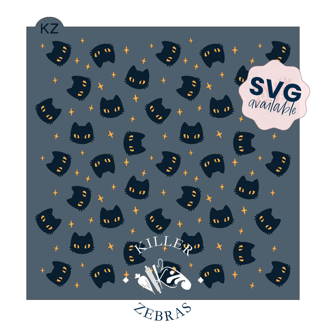 Midnight Cats – Layered Cookie Stencil