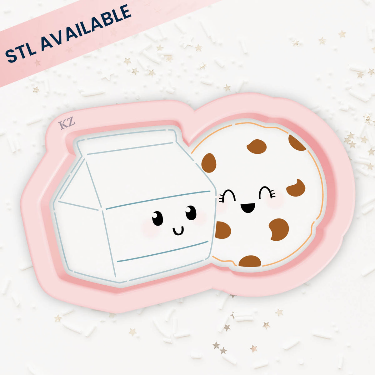 Cookie Cutters Cookies &amp; Milk – Cookie Cutter &amp; Stencil Set