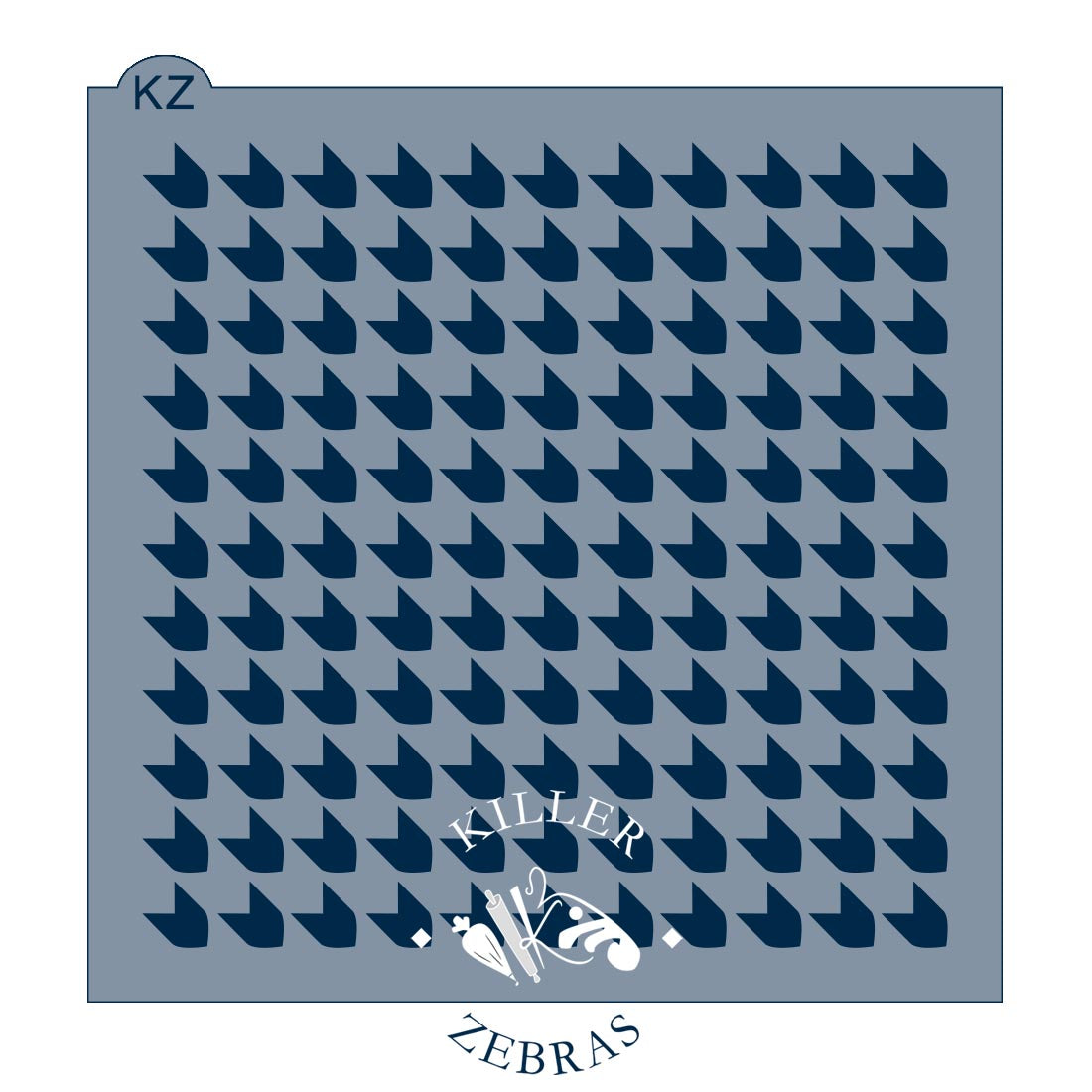 5.5 x 5.5 Stencil Modern Houndstooth Stencil