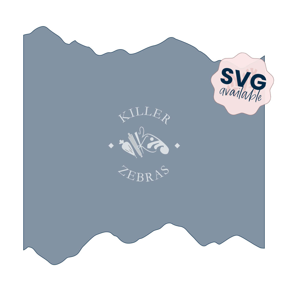 5.5 x 5.5 Stencil Mountain Range Stencil