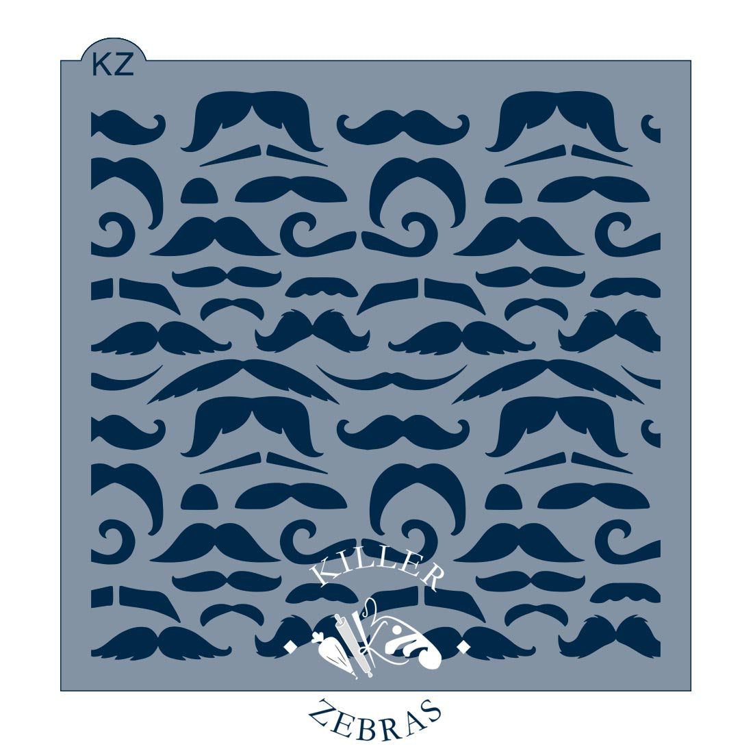 5.5 x 5.5 Stencil Mustaches Stencil
