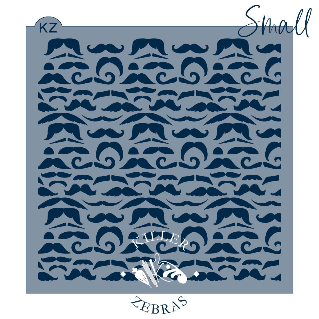 5.5 x 5.5 Stencil Mustaches – Cookie Stencil