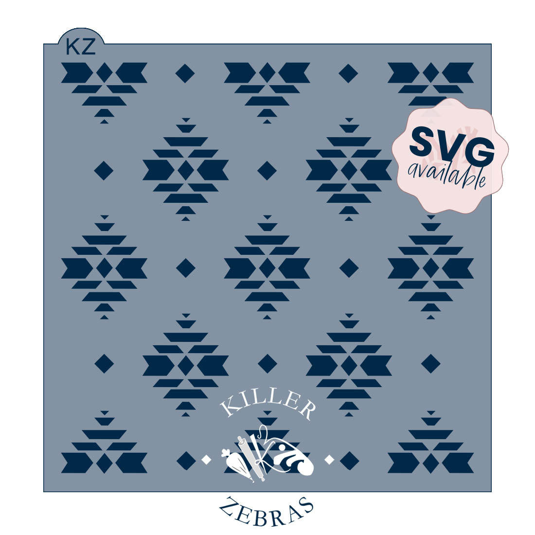 5.5 x 5.5 Stencil Native American Stencil