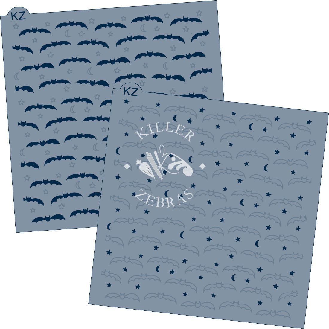 5.5 x 5.5 Stencil Night Flight 2 Part Stencil