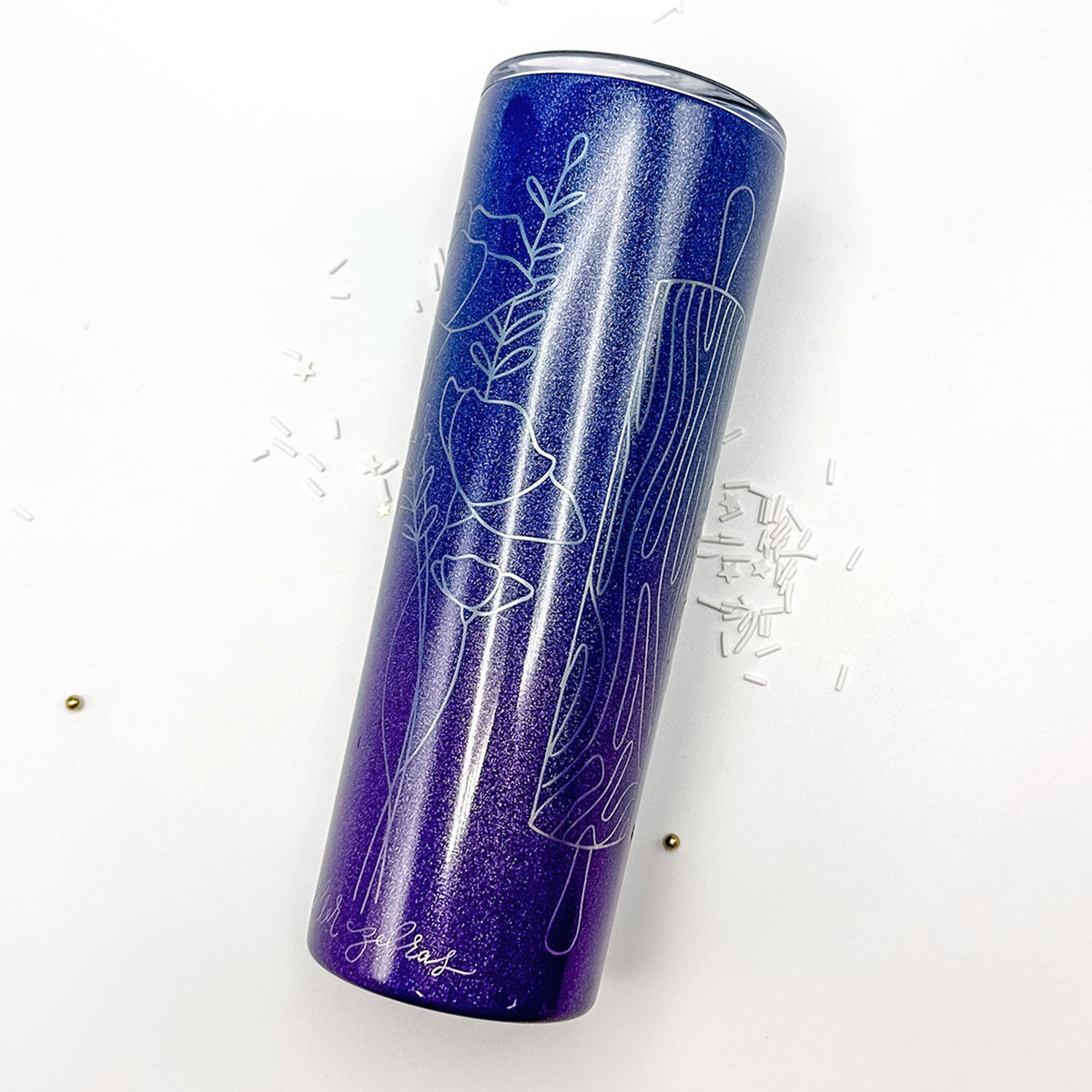 Tumbler Night Shade Glitter Stainless Steel 20 oz. Tumbler