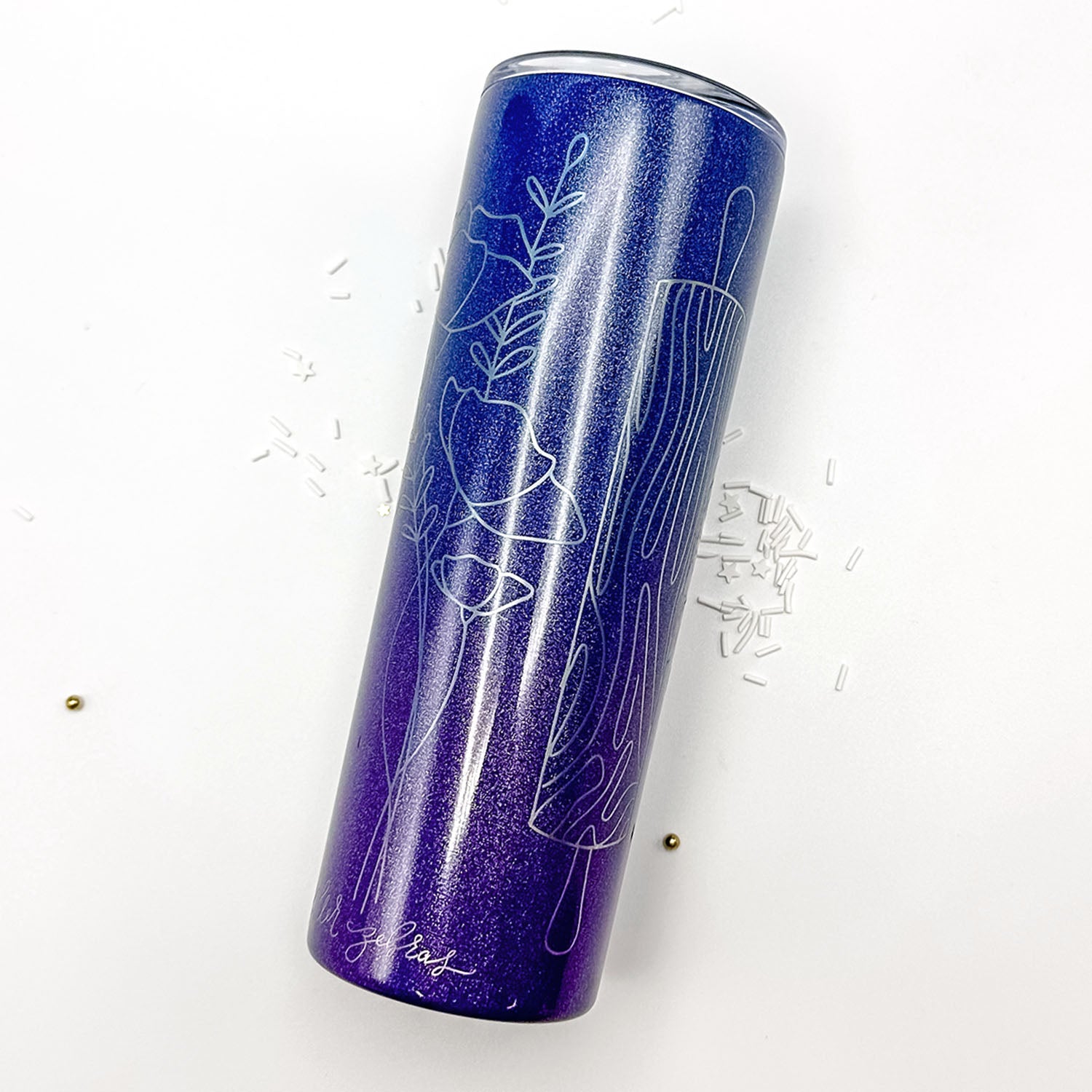 Tumbler Night Shade Glitter Stainless Steel 20 oz. Tumbler