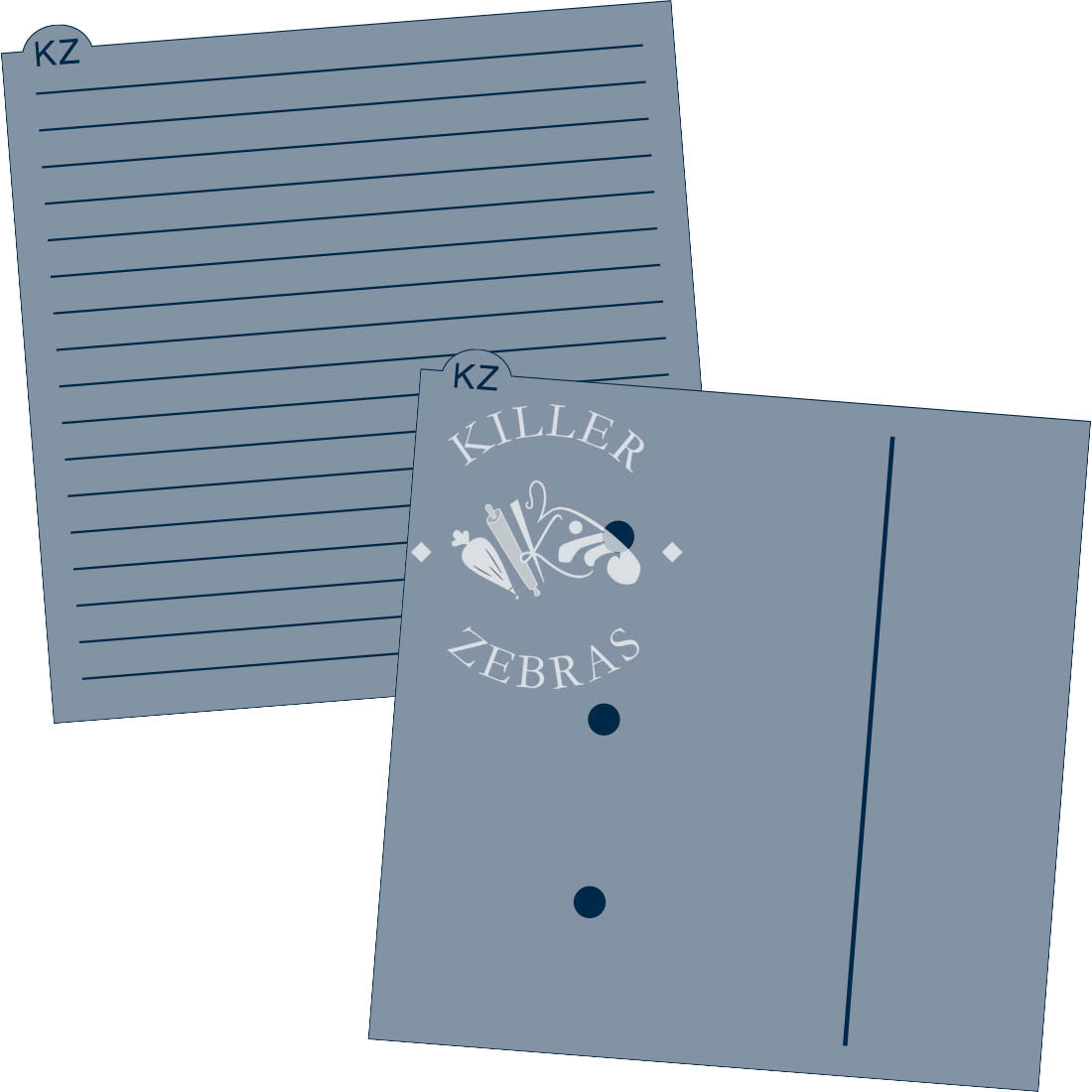 5.5 x 5.5 Stencil Notebook Paper 2 Part Stencil